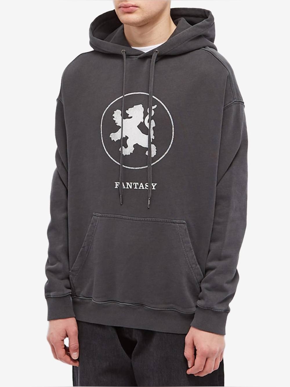 Ksubi Hoodie Oversized Graphic Fleece Sweatshirt Pullover Gray Mens Size XS